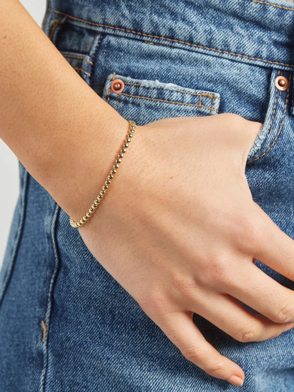 Jennifer Meyer Gold Bezel Tennis Bracelet
